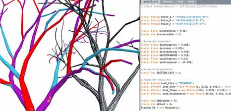 Generated tree's tiled UVs